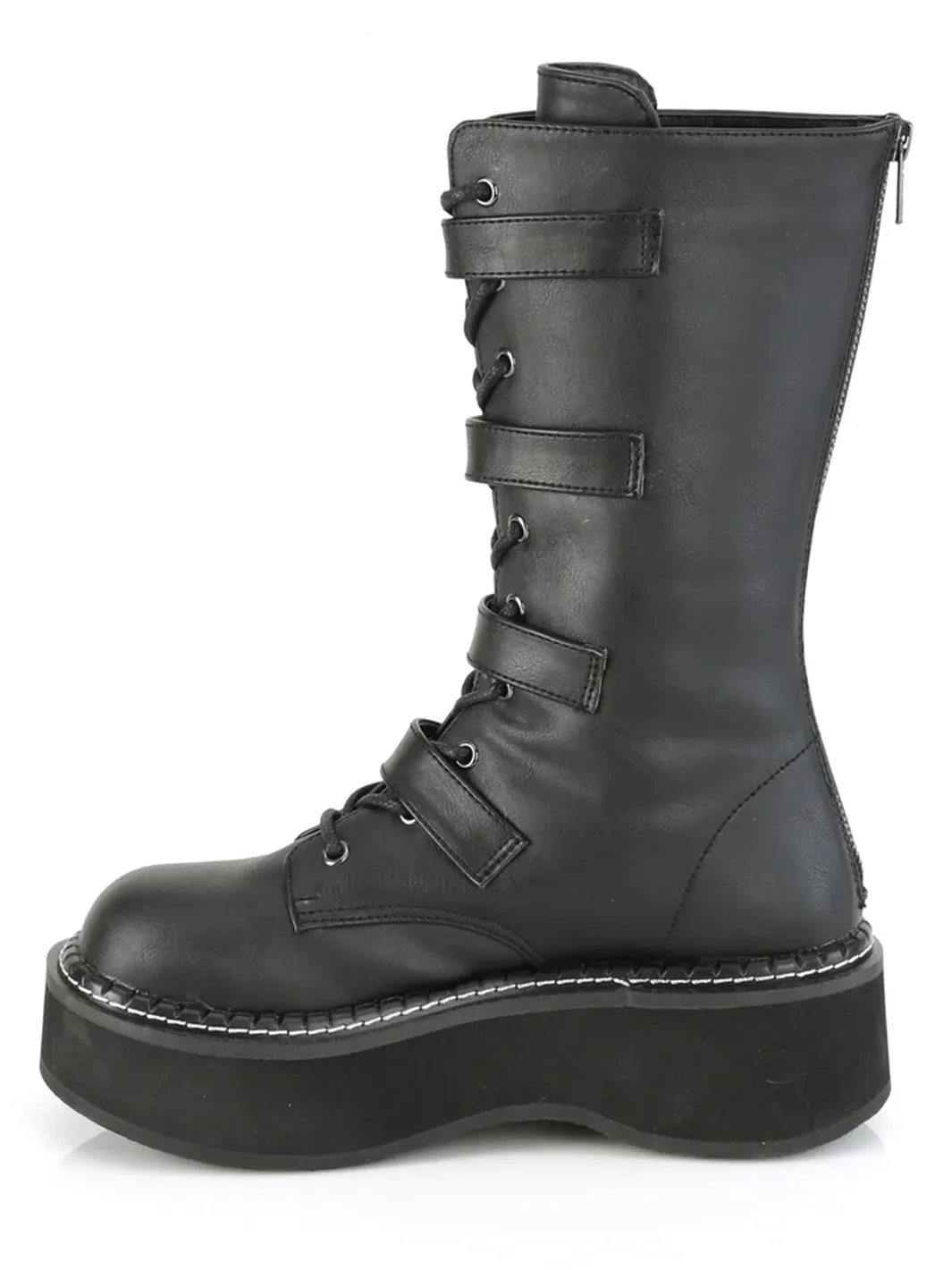 DEMONIA EMILY-322 - BLACK VEGAN LEATHER ✰ PRE ORDER ✰