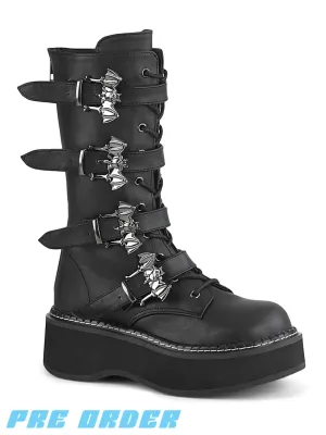 DEMONIA EMILY-322 - BLACK VEGAN LEATHER ✰ PRE ORDER ✰