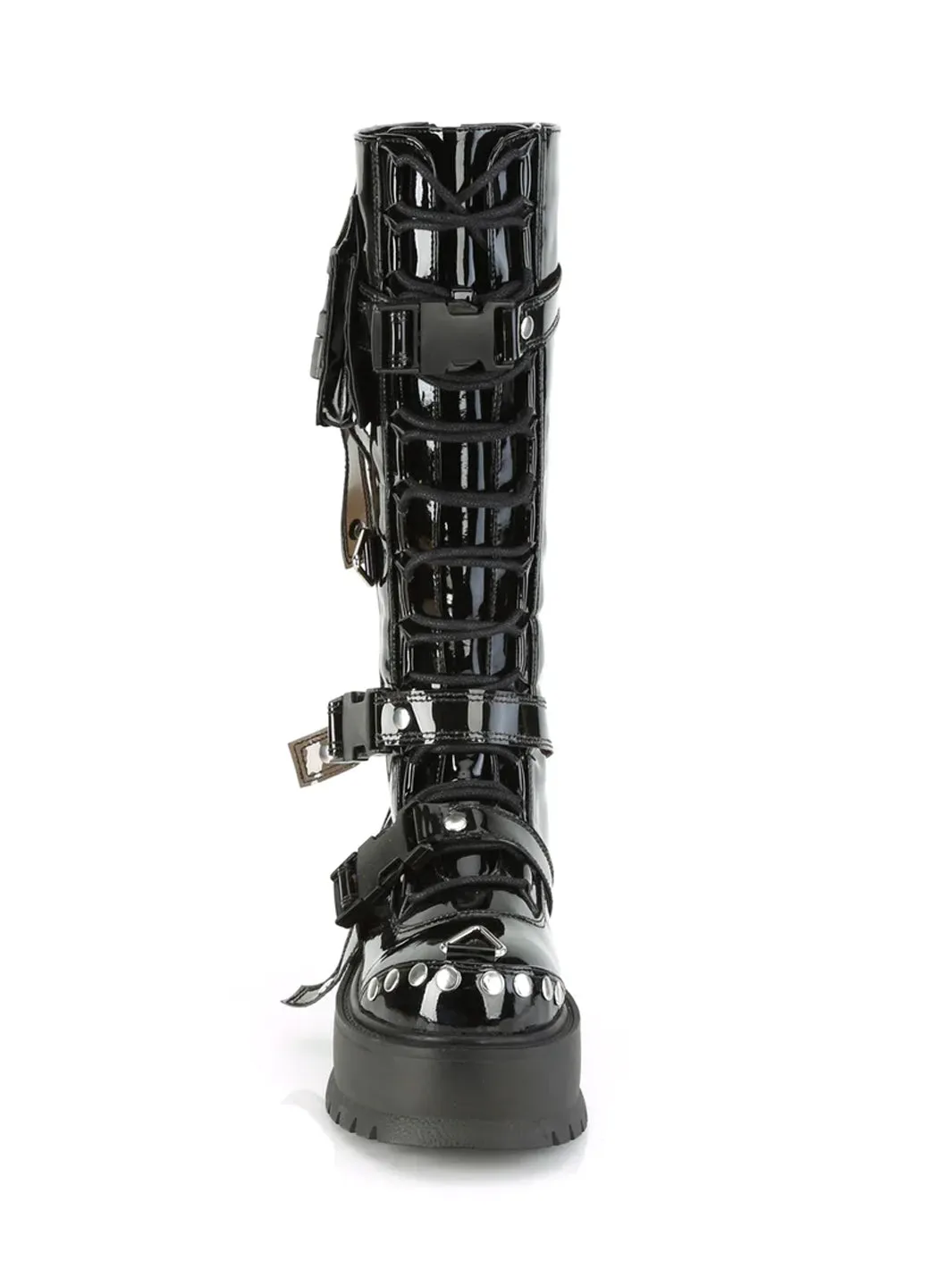DEMONIA SLACKER-260 - BLACK PATENT ✰ PRE ORDER ✰