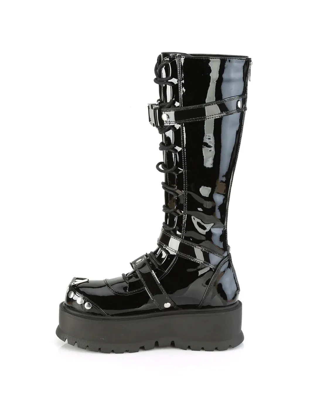DEMONIA SLACKER-260 - BLACK PATENT ✰ PRE ORDER ✰