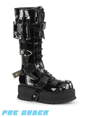 DEMONIA SLACKER-260 - BLACK PATENT ✰ PRE ORDER ✰