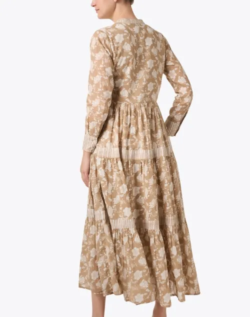 Diwali Beige Floral Print Dress