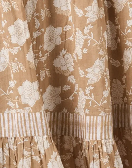Diwali Beige Floral Print Dress