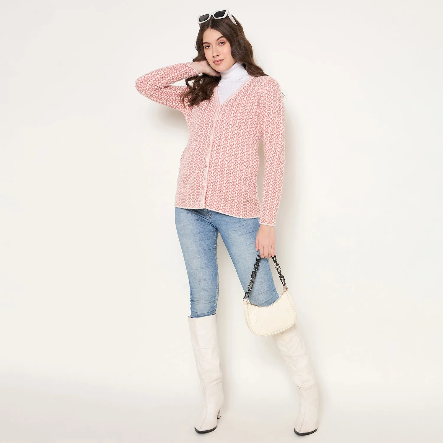 Duke Stardust Women Full Sleeve Front Open Cardigan (SDS1361)