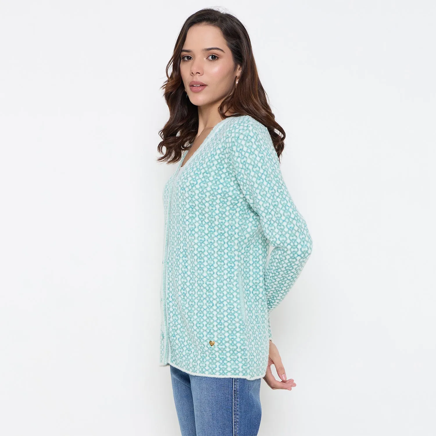 Duke Stardust Women Full Sleeve Front Open Cardigan (SDS1361)