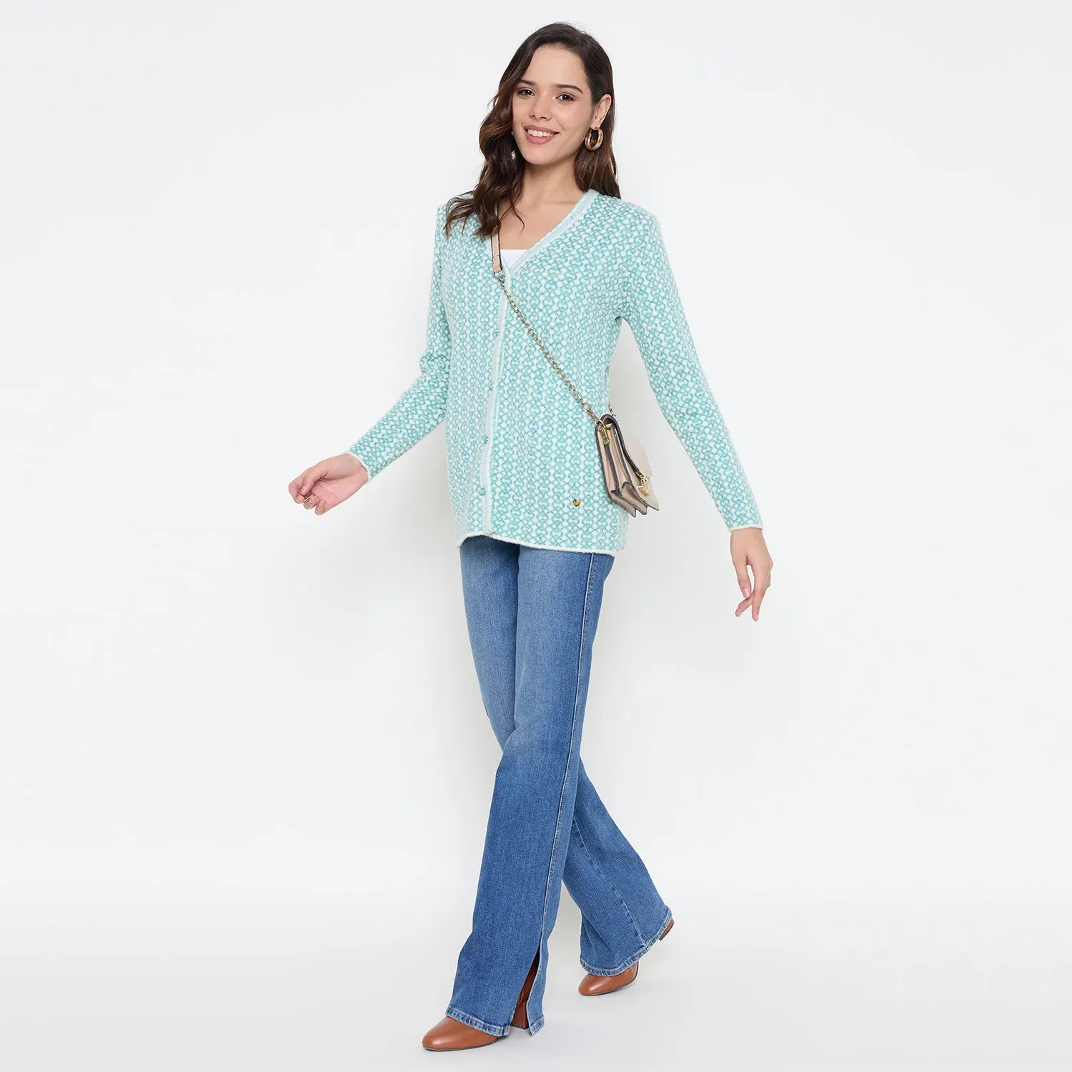 Duke Stardust Women Full Sleeve Front Open Cardigan (SDS1361)