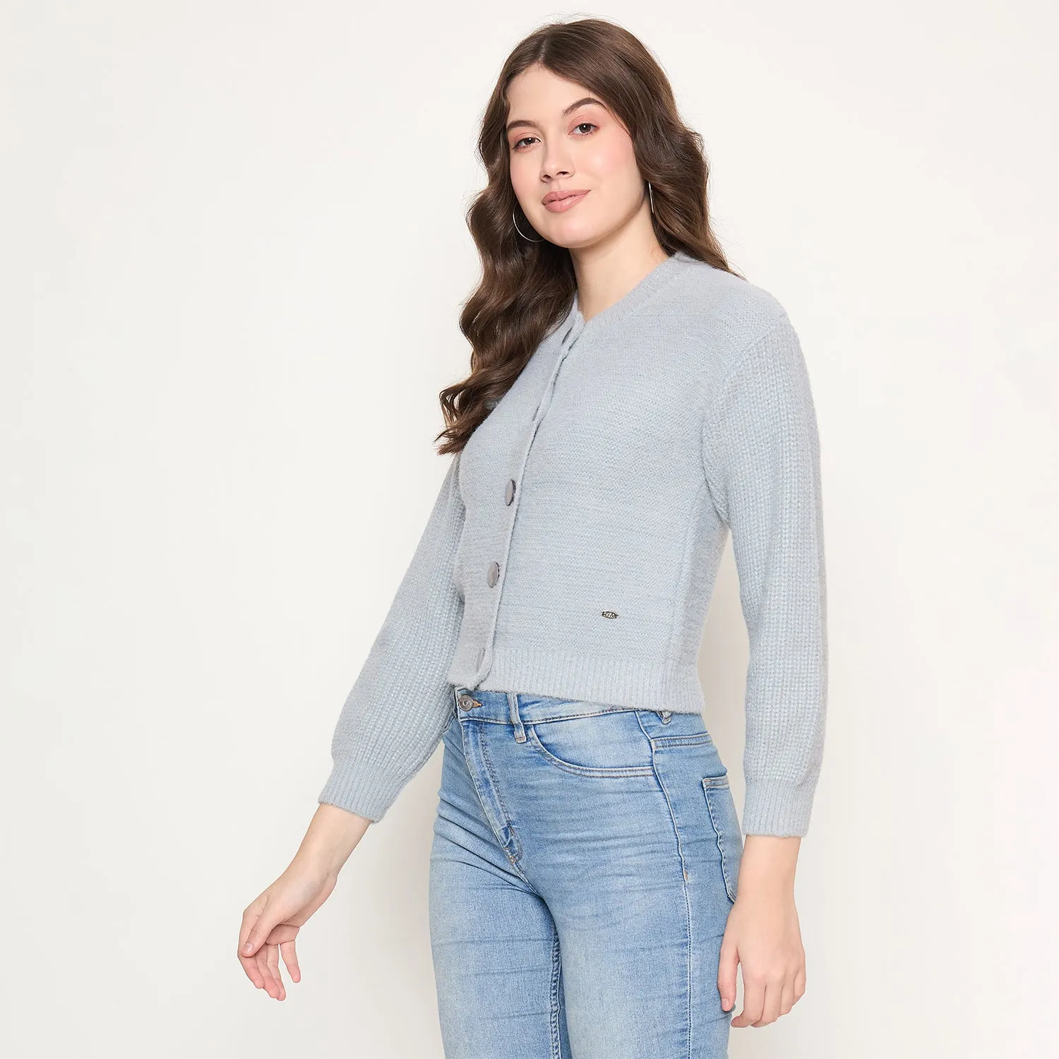 Duke Stardust Women Full Sleeve Front Open Crop Cardigan (SDS1342)