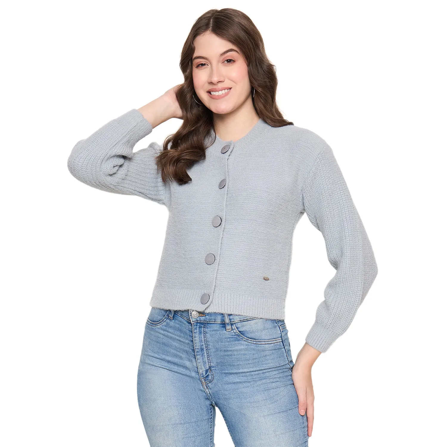 Duke Stardust Women Full Sleeve Front Open Crop Cardigan (SDS1342)