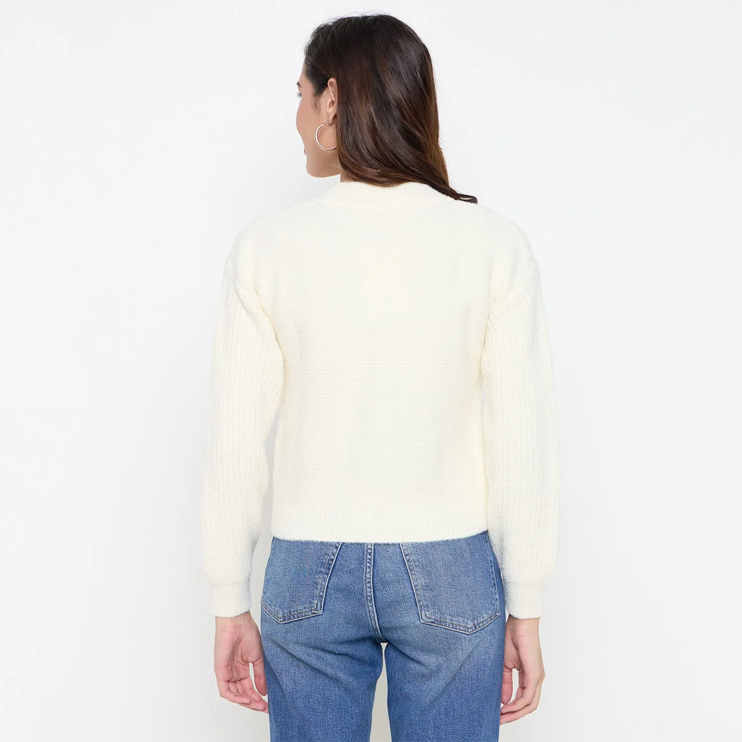 Duke Stardust Women Full Sleeve Front Open Crop Cardigan (SDS1342)