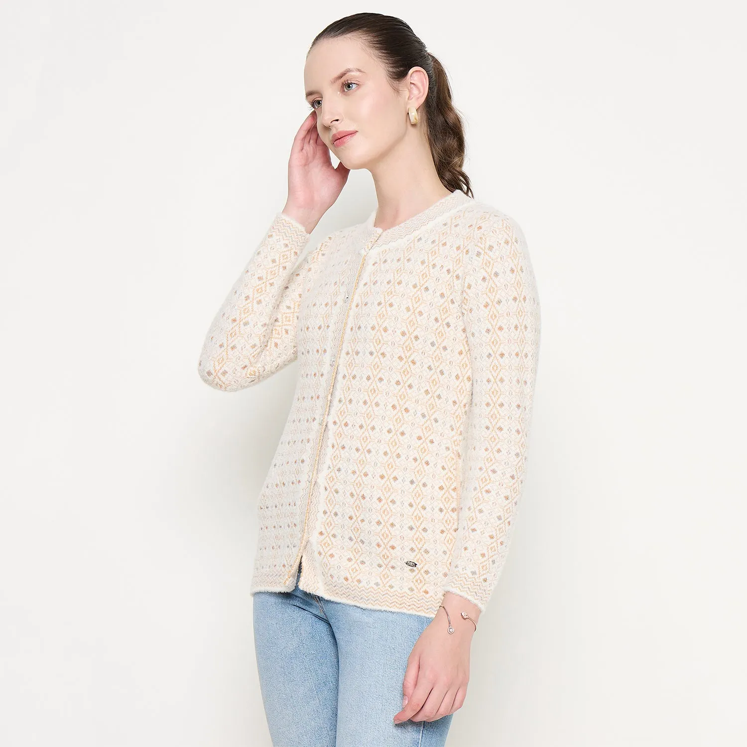 Duke Stardust Women Full Sleeve Front Open Sweater (SDS1279)