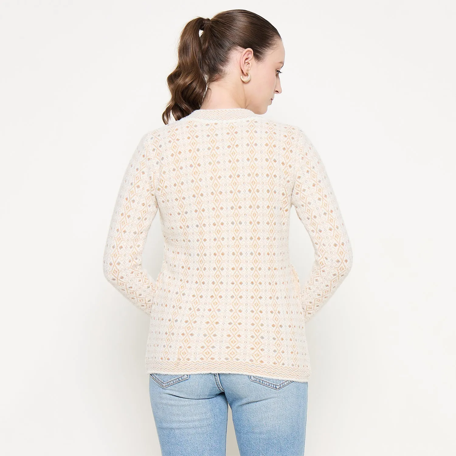 Duke Stardust Women Full Sleeve Front Open Sweater (SDS1279)