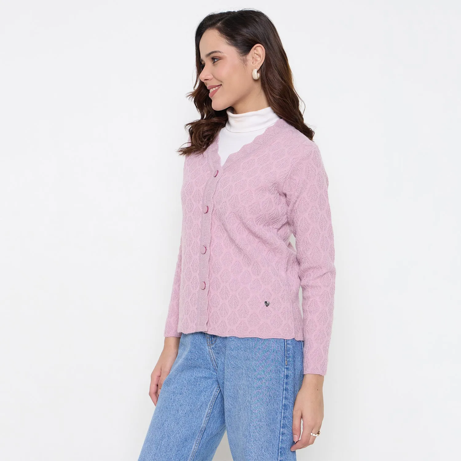 Duke Stardust Women Full Sleeve Front Open Sweater (SDS1340)