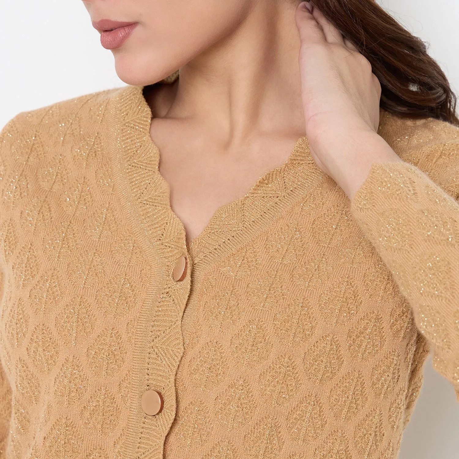 Duke Stardust Women Full Sleeve Front Open Sweater (SDS1340)