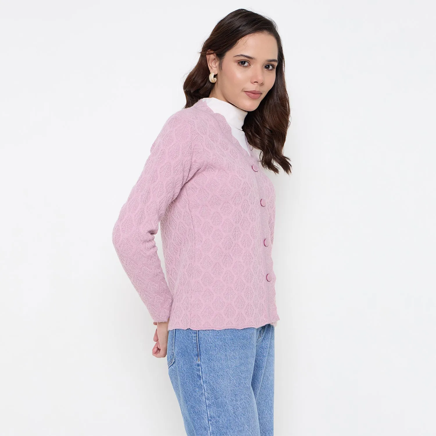Duke Stardust Women Full Sleeve Front Open Sweater (SDS1340)