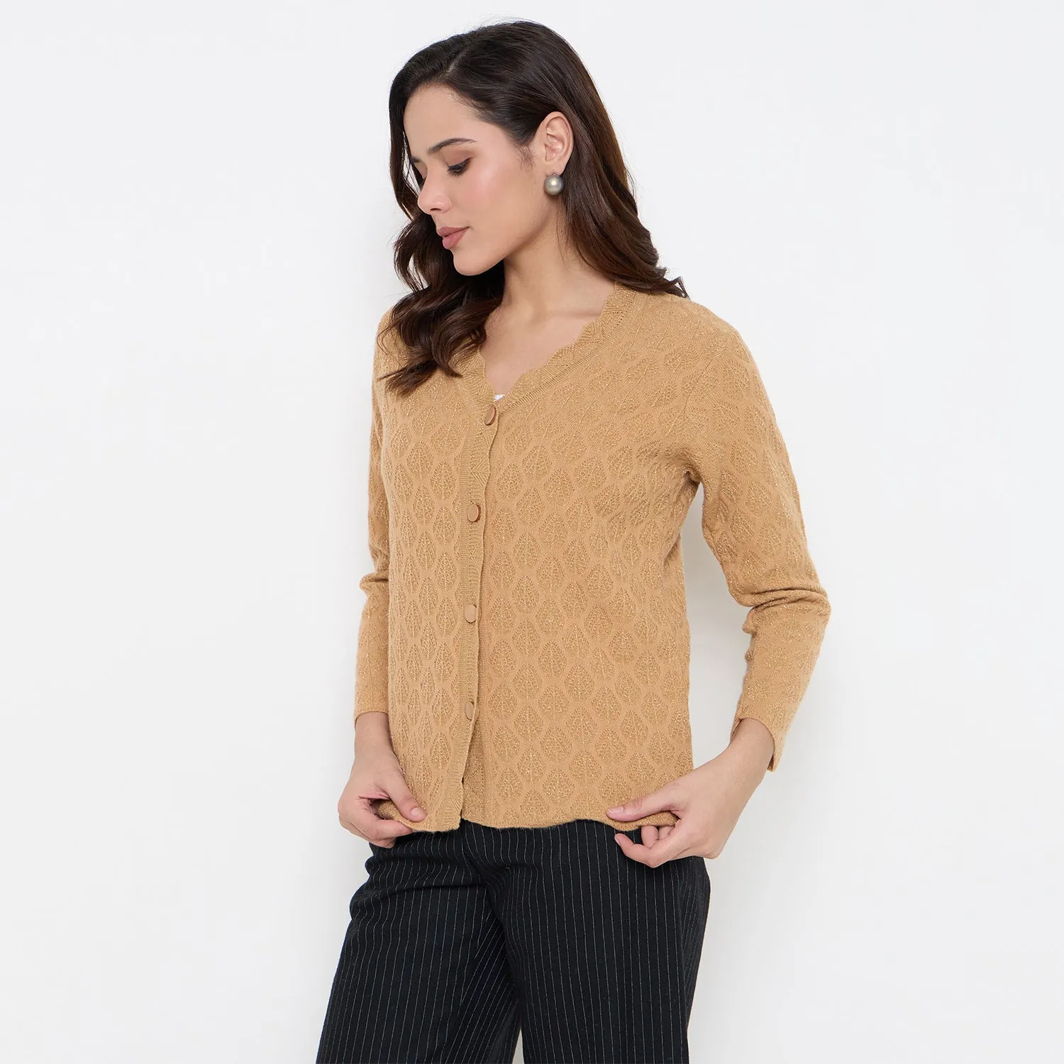 Duke Stardust Women Full Sleeve Front Open Sweater (SDS1340)
