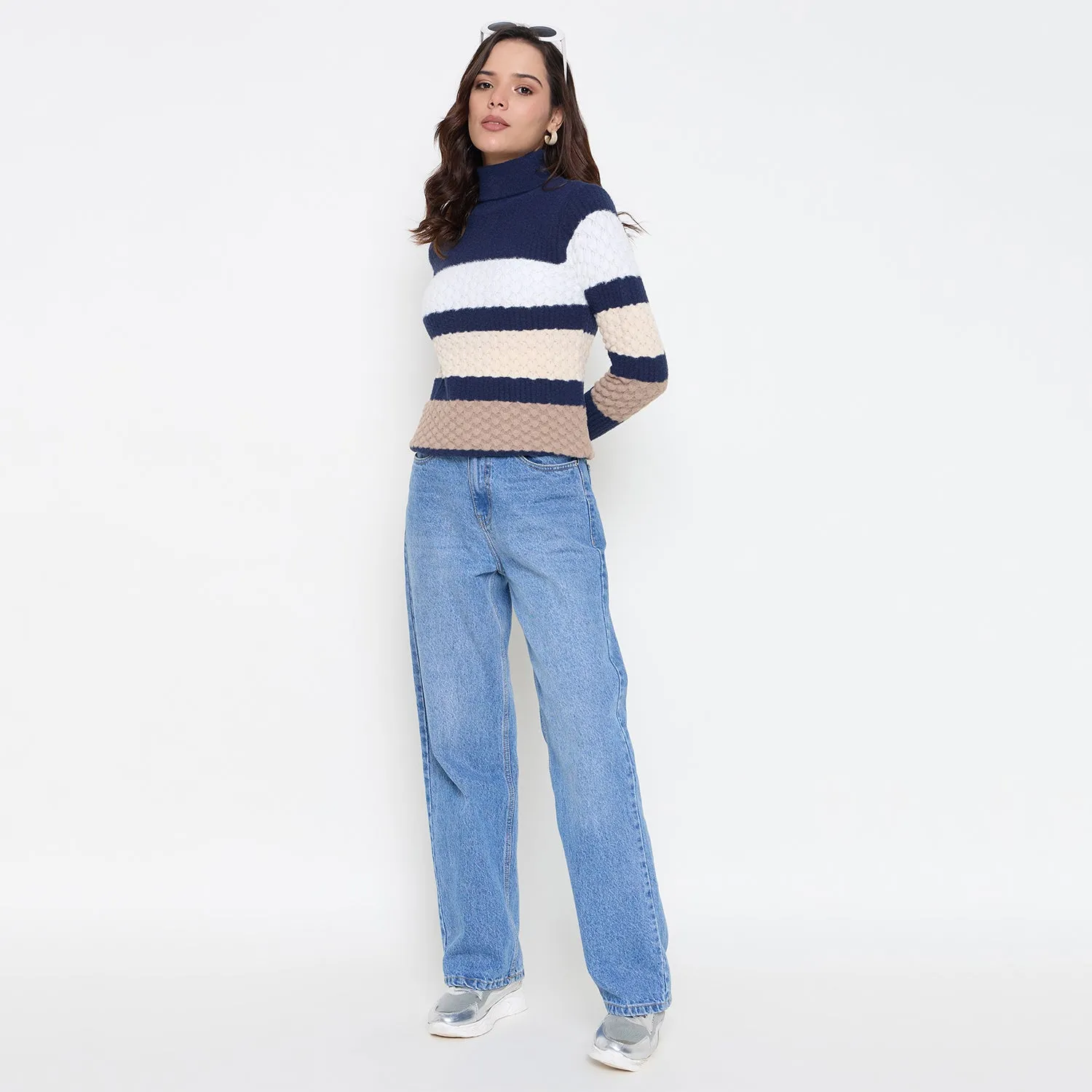 Duke Stardust Women Full Sleeve High Neck Pullover (SDS1397)