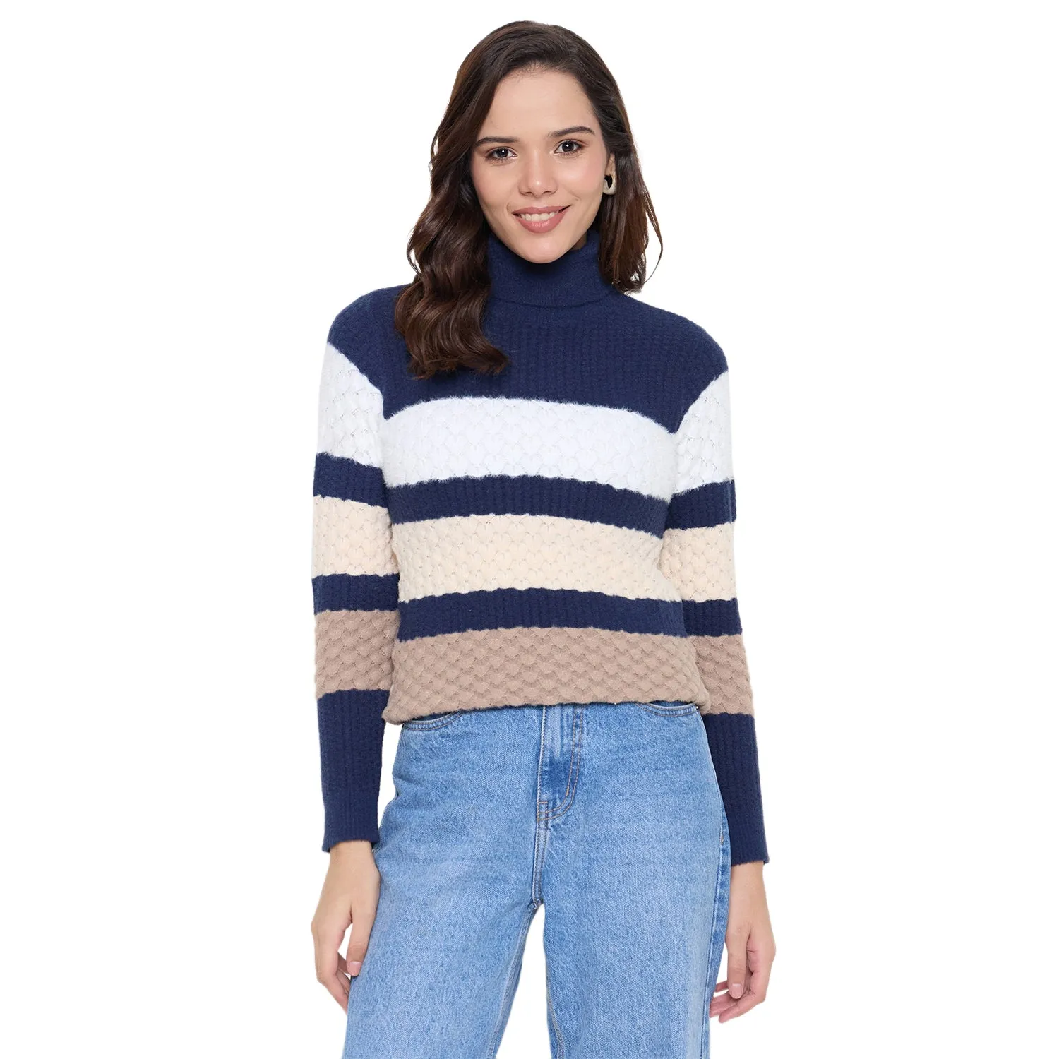Duke Stardust Women Full Sleeve High Neck Pullover (SDS1397)