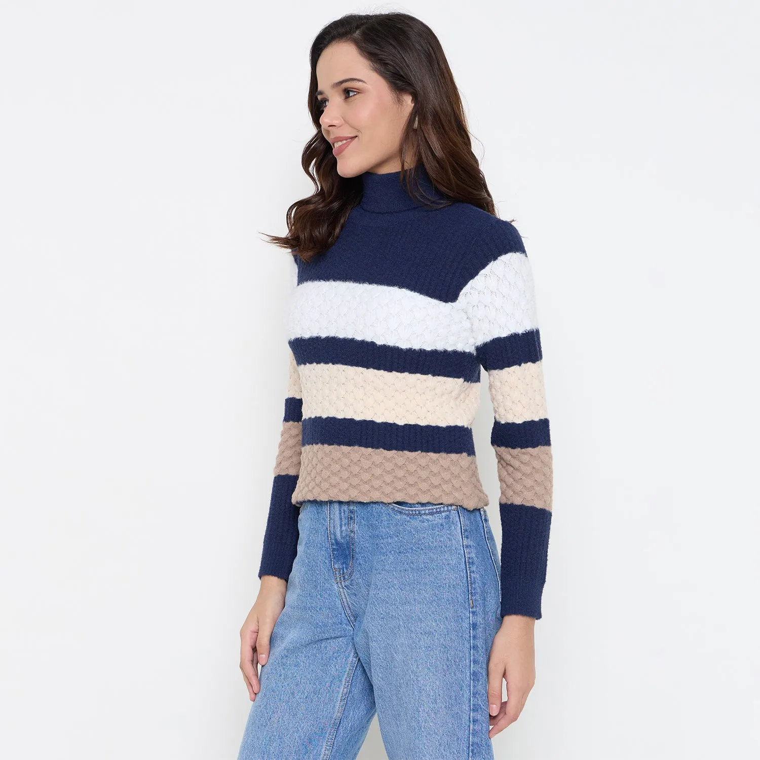 Duke Stardust Women Full Sleeve High Neck Pullover (SDS1397)