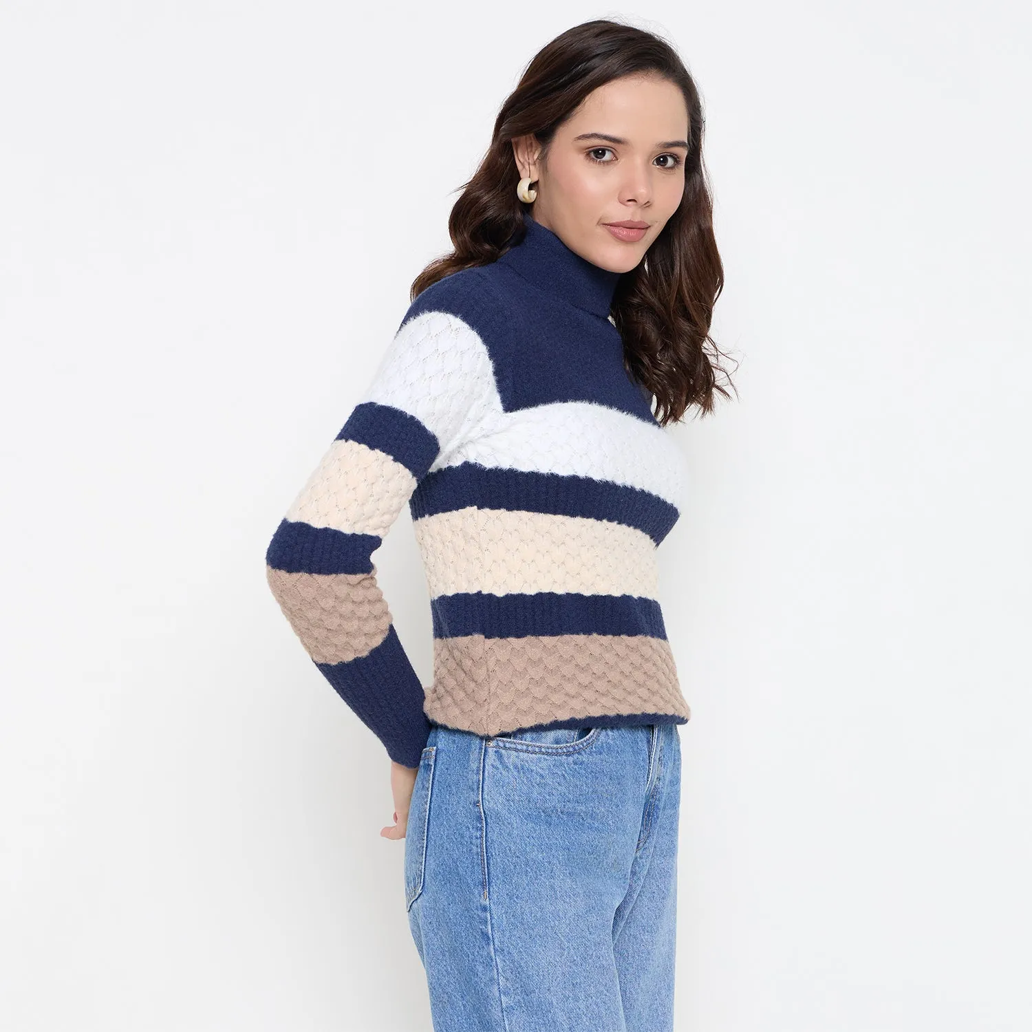 Duke Stardust Women Full Sleeve High Neck Pullover (SDS1397)