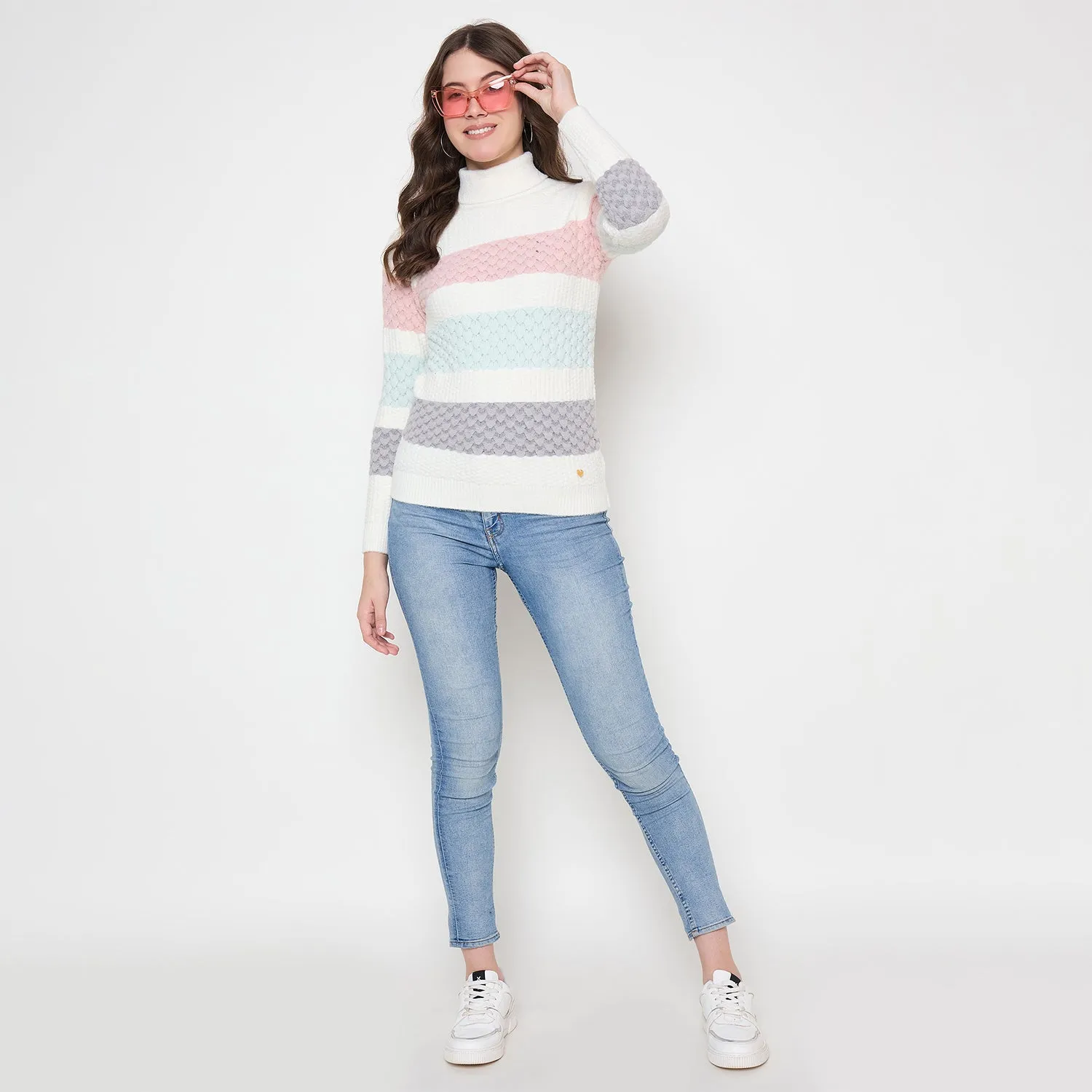 Duke Stardust Women Full Sleeve High Neck Pullover (SDS1397)