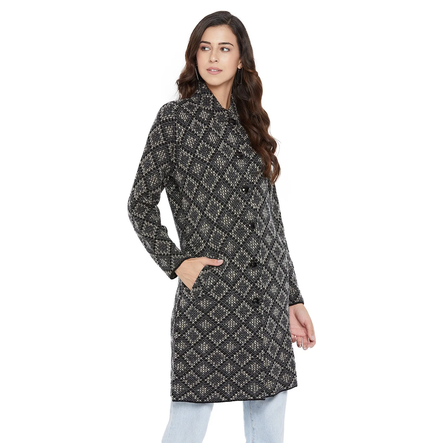 Duke Stardust Women Full Sleeve Long Cardigan (SDS959)