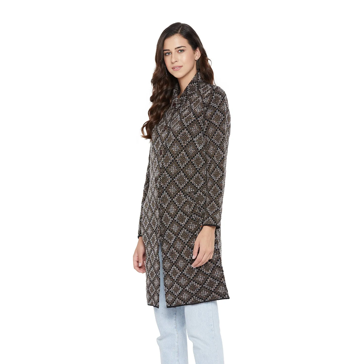 Duke Stardust Women Full Sleeve Long Cardigan (SDS959)