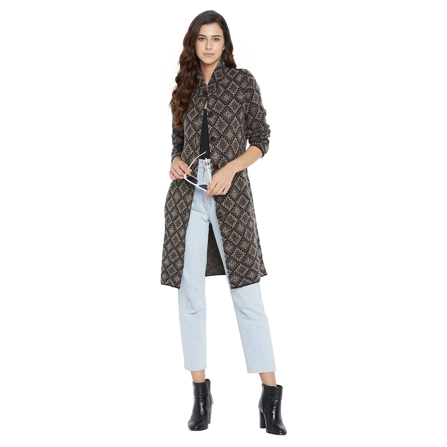 Duke Stardust Women Full Sleeve Long Cardigan (SDS959)