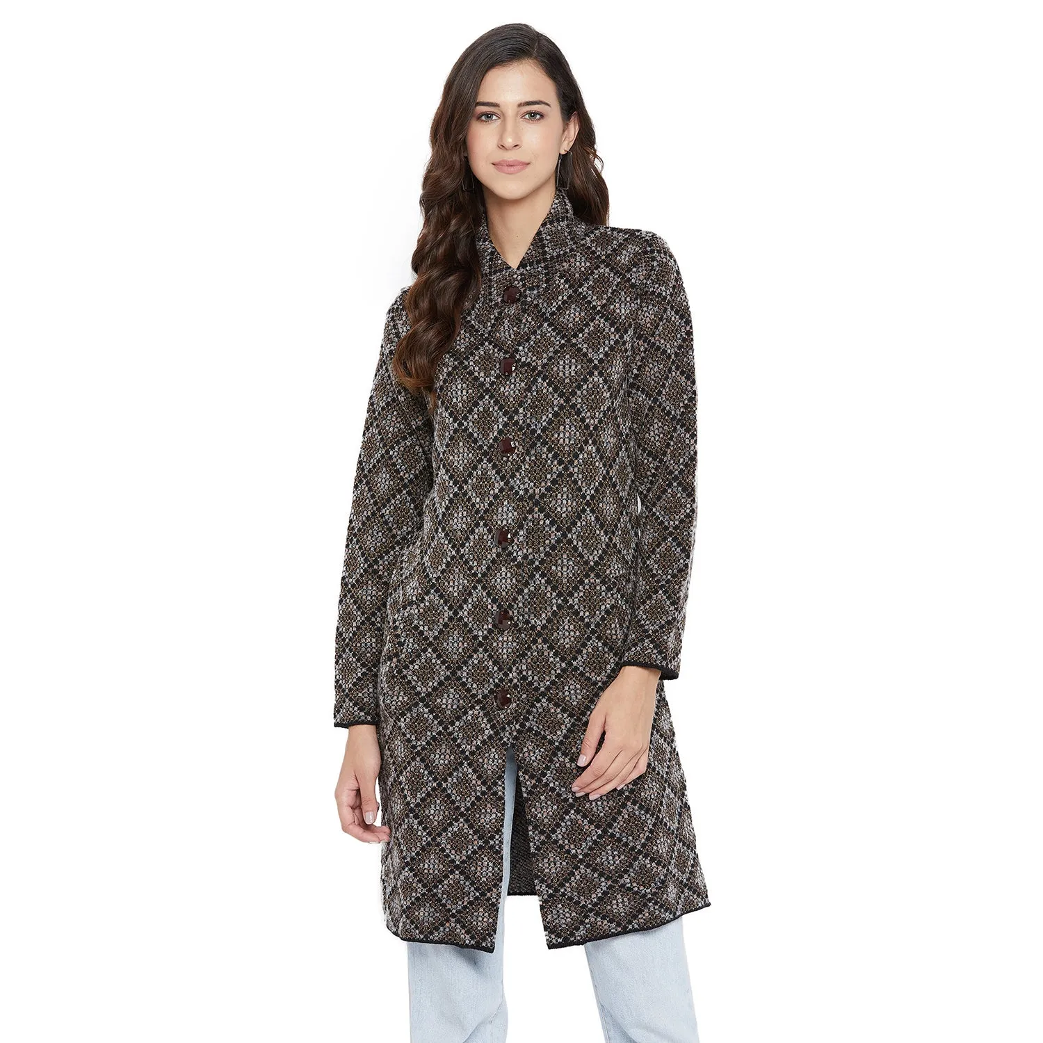 Duke Stardust Women Full Sleeve Long Cardigan (SDS959)