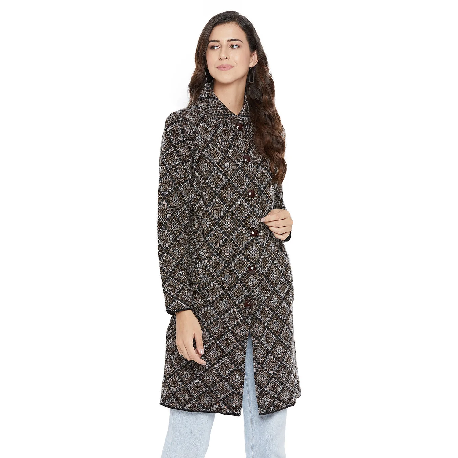 Duke Stardust Women Full Sleeve Long Cardigan (SDS959)