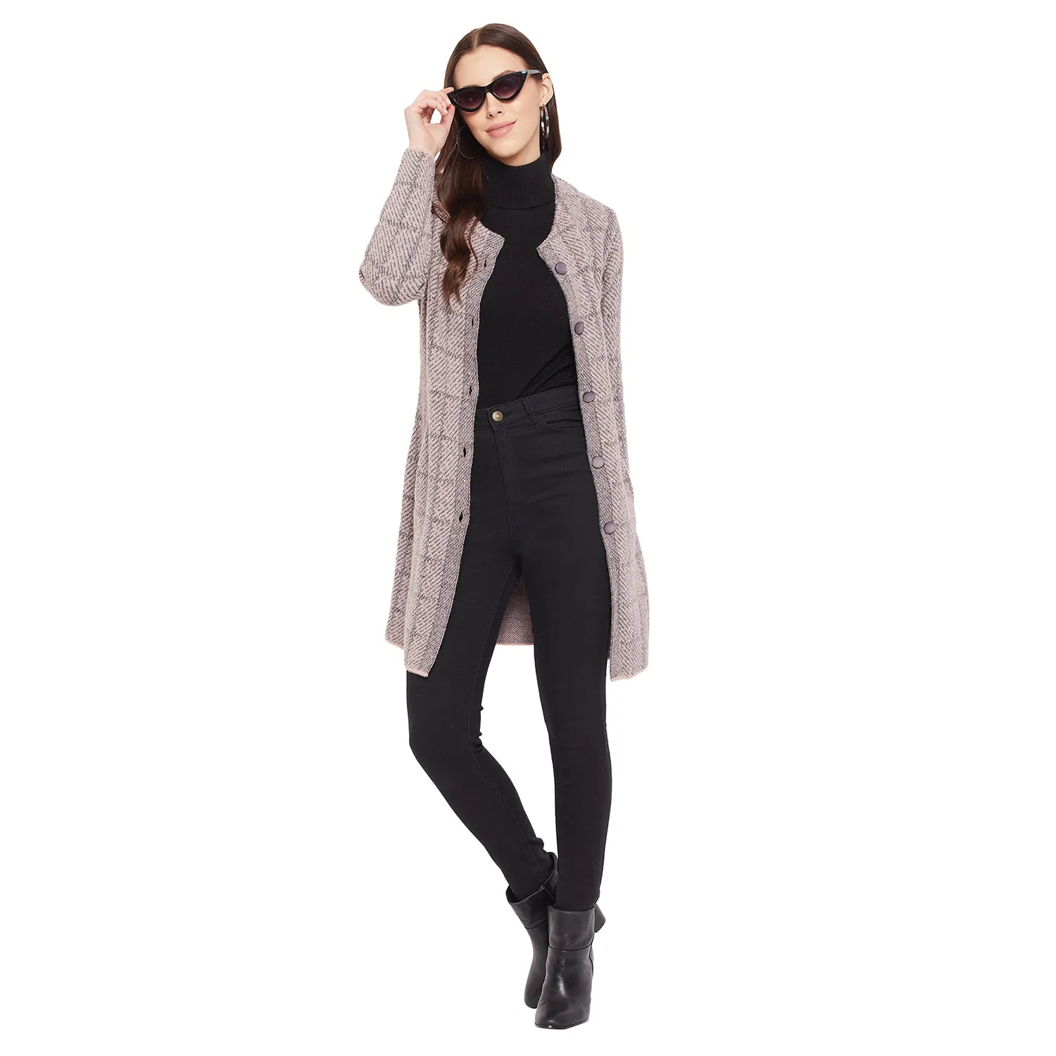 Duke Stardust Women Full Sleeve Long Cardigan (SDS9639)