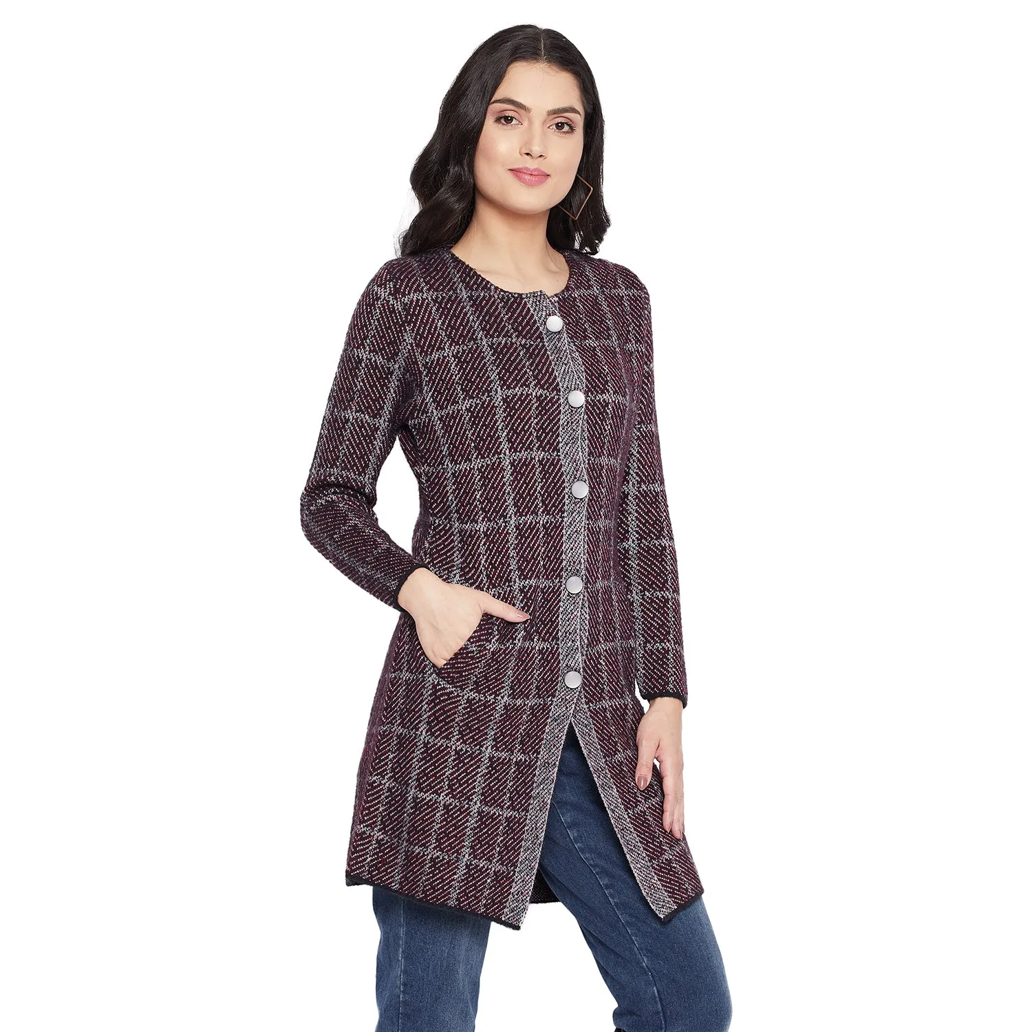 Duke Stardust Women Full Sleeve Long Cardigan (SDS9639)
