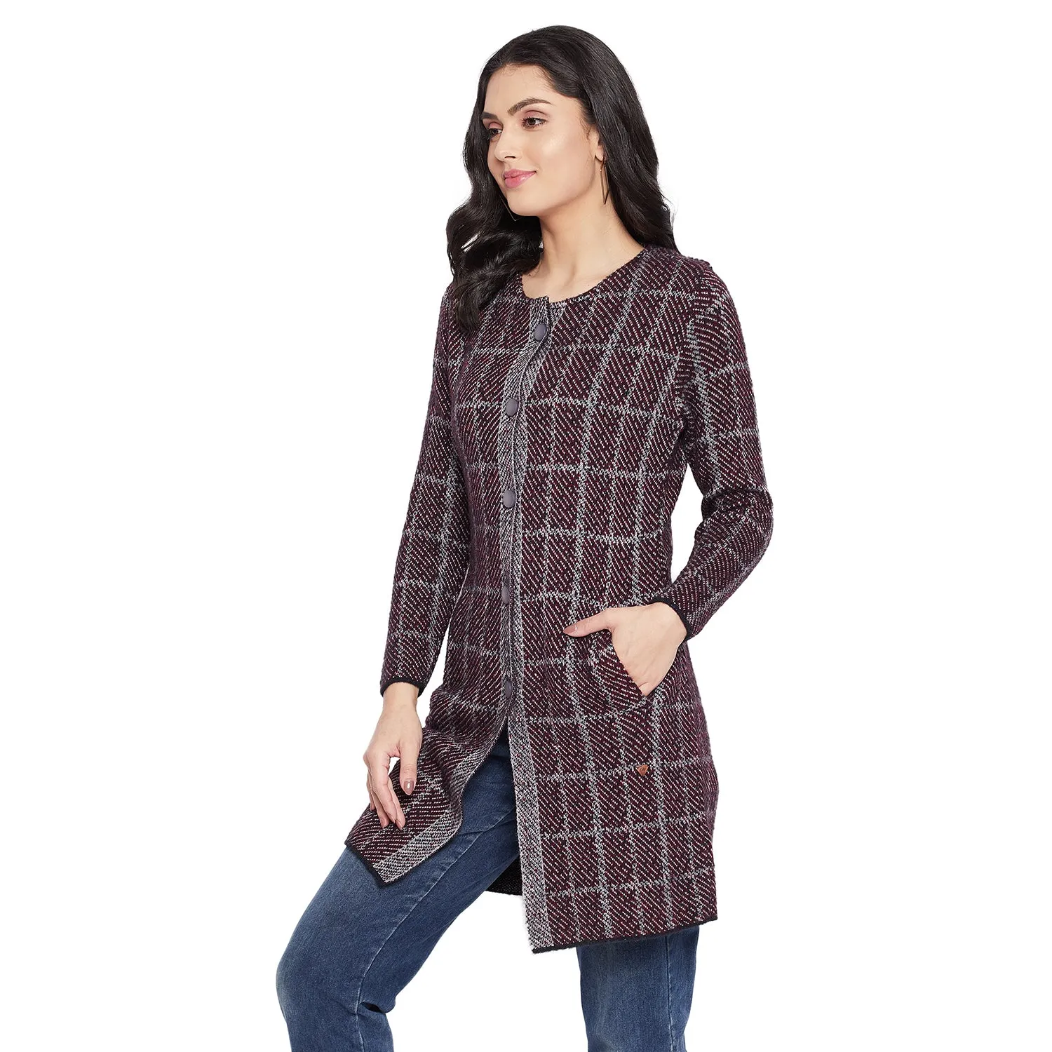 Duke Stardust Women Full Sleeve Long Cardigan (SDS9639)