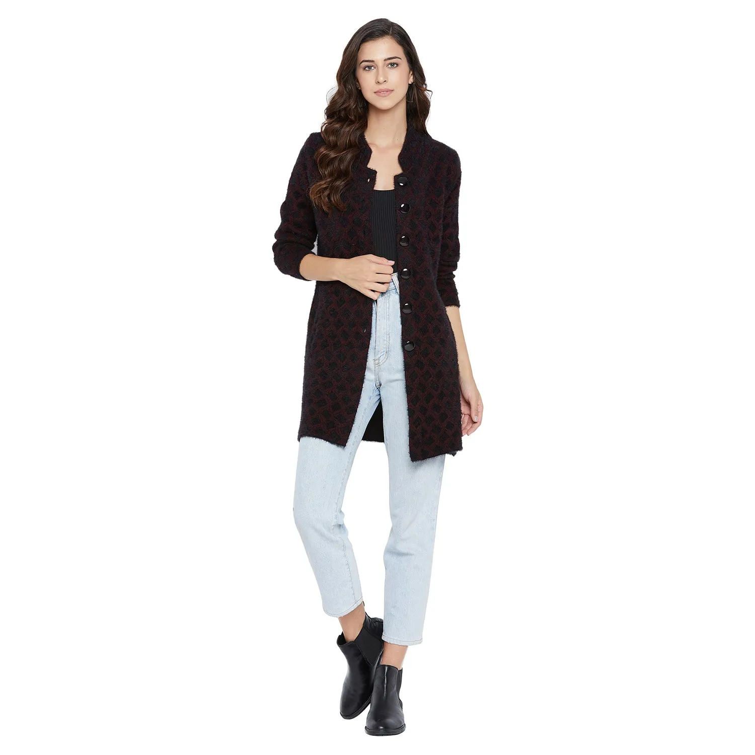 Duke Stardust Women Full Sleeve Long Cardigan (SDS971)