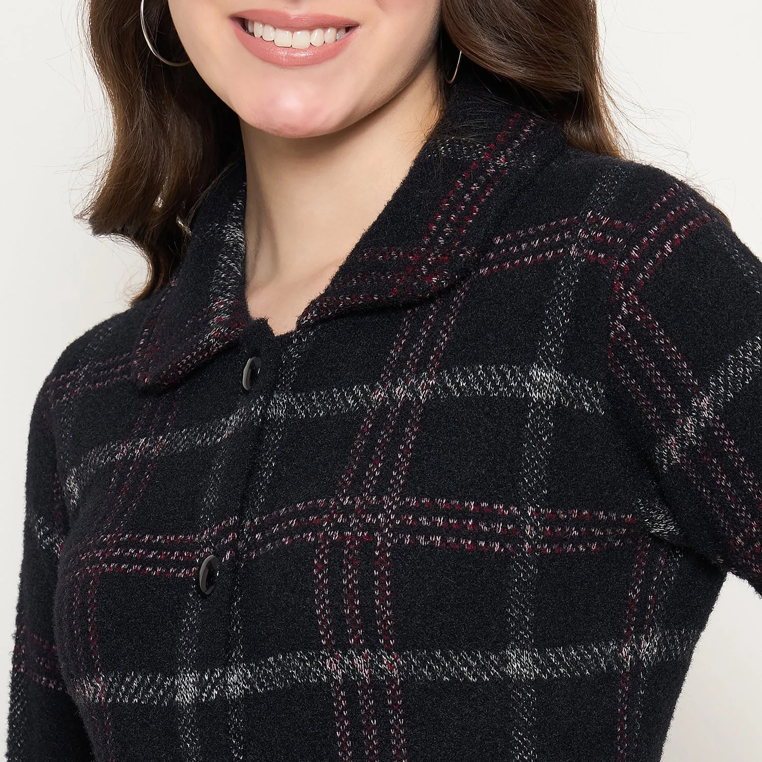 Duke Stardust Women Full Sleeve Long Coat Style Sweater (SDS1297)
