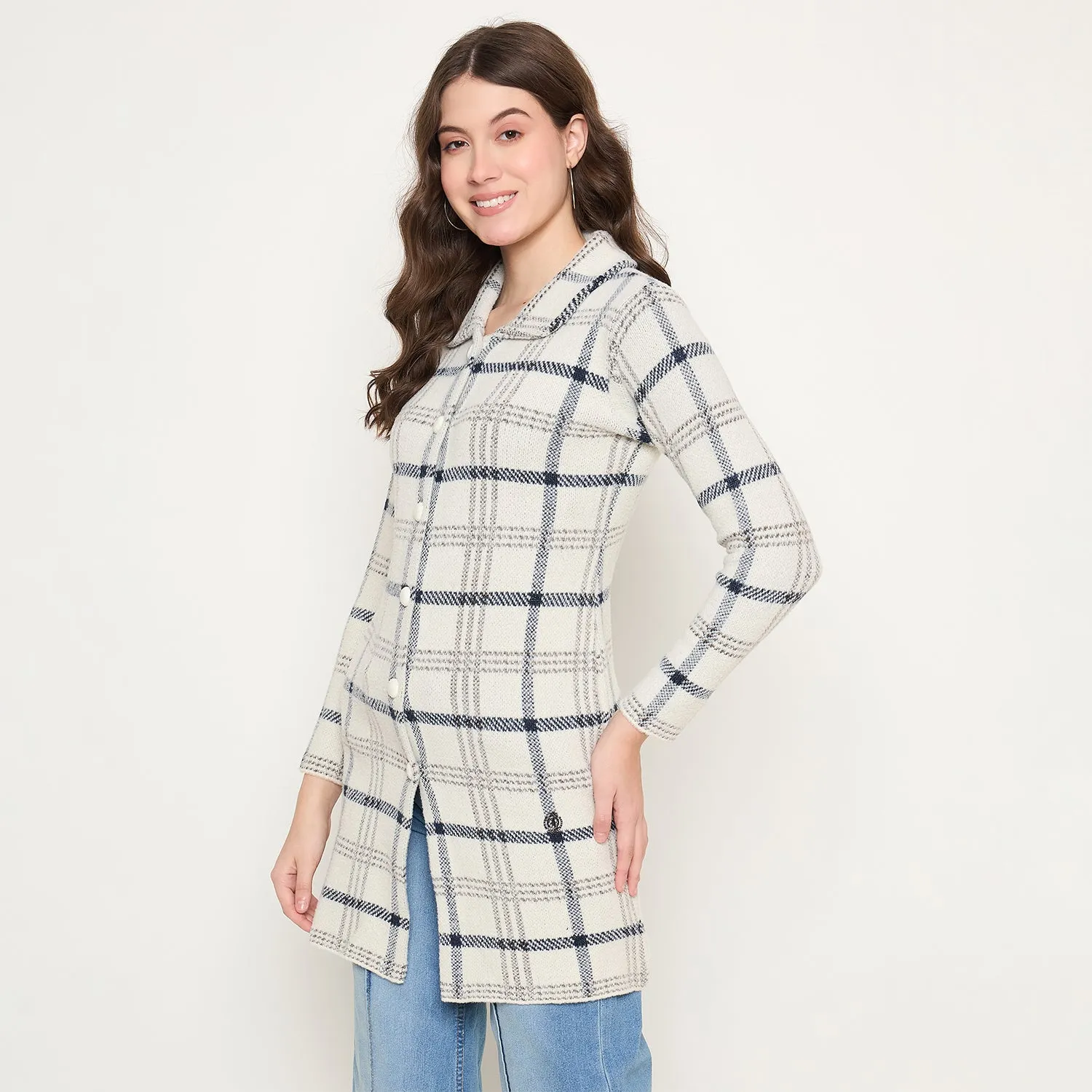 Duke Stardust Women Full Sleeve Long Coat Style Sweater (SDS1297)