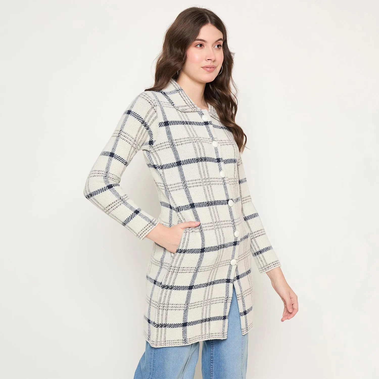 Duke Stardust Women Full Sleeve Long Coat Style Sweater (SDS1297)
