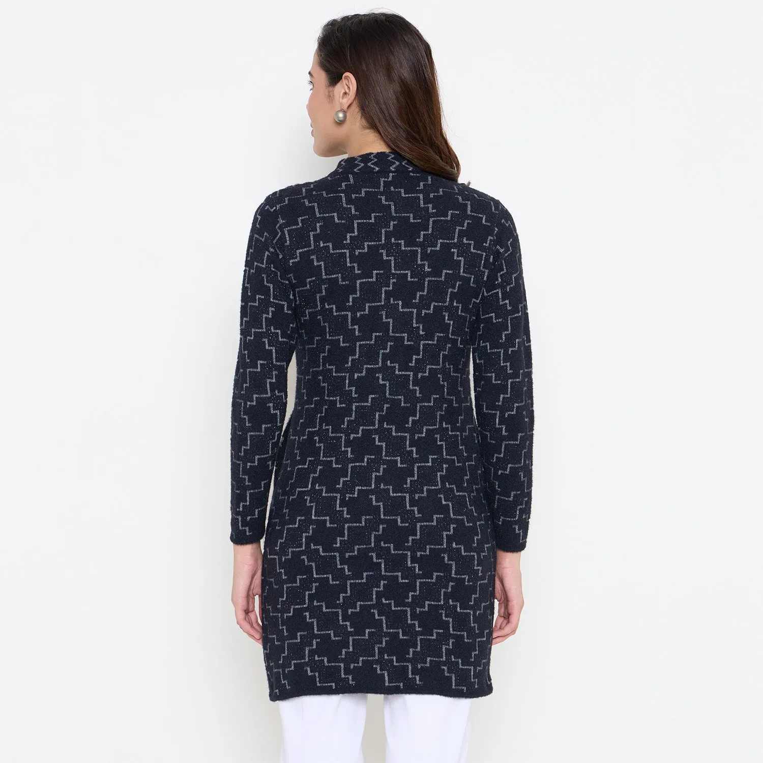 Duke Stardust Women Full Sleeve Long Coat Type Sweater (SDS1312)
