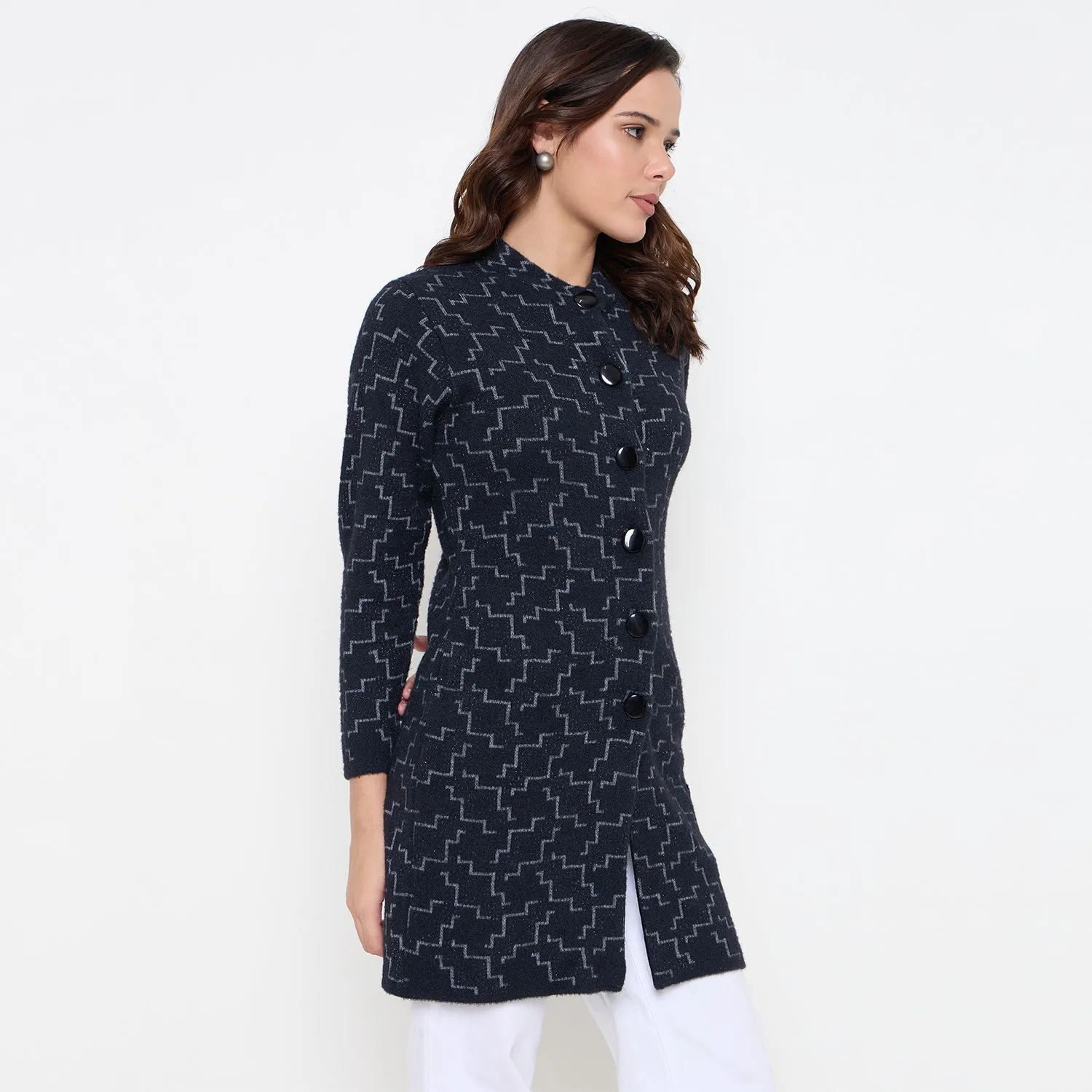 Duke Stardust Women Full Sleeve Long Coat Type Sweater (SDS1312)