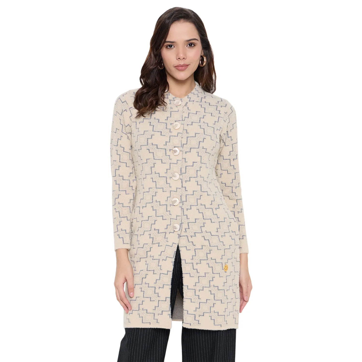 Duke Stardust Women Full Sleeve Long Coat Type Sweater (SDS1312)