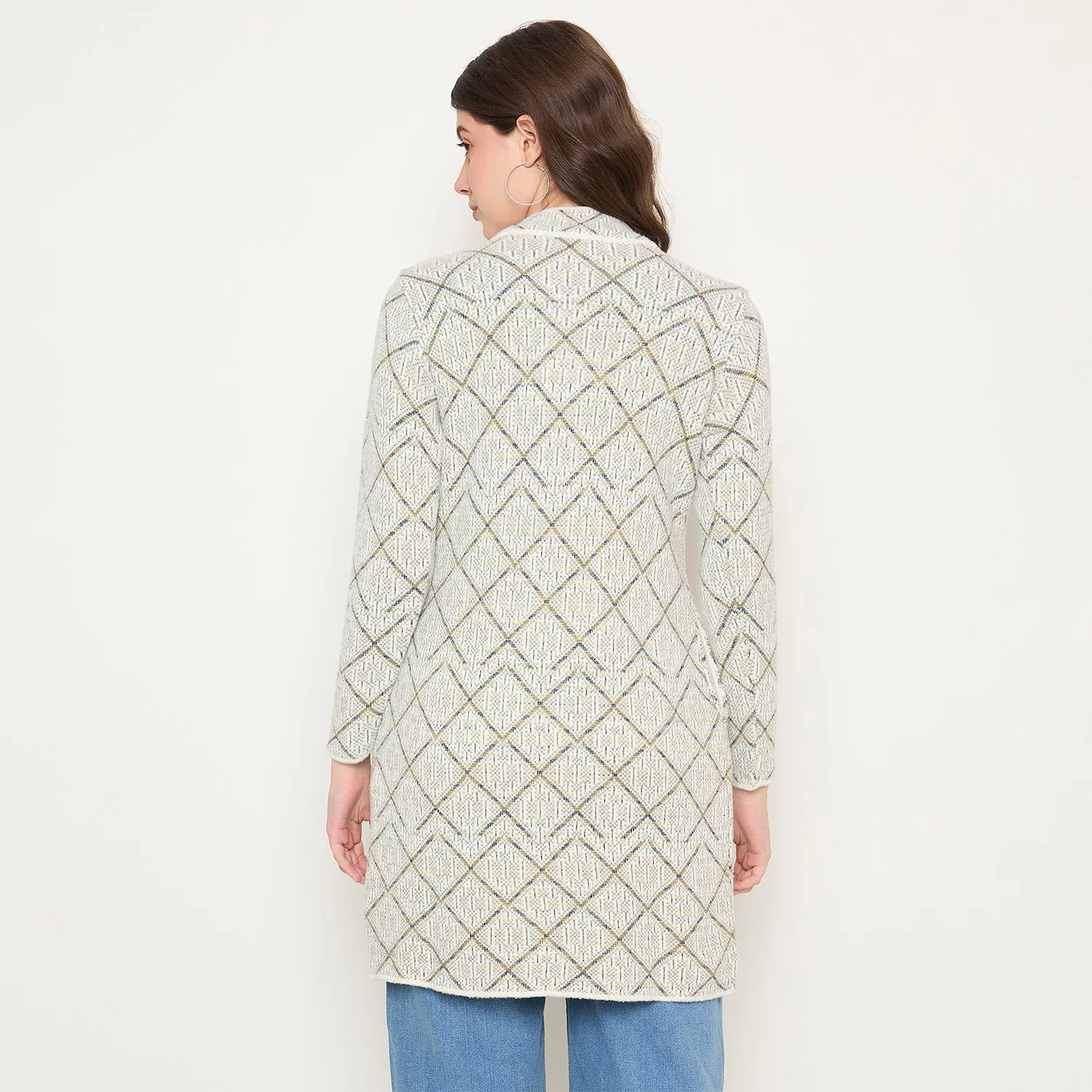 Duke Stardust Women Full Sleeve Long Coat Type Sweater (SDS1317)