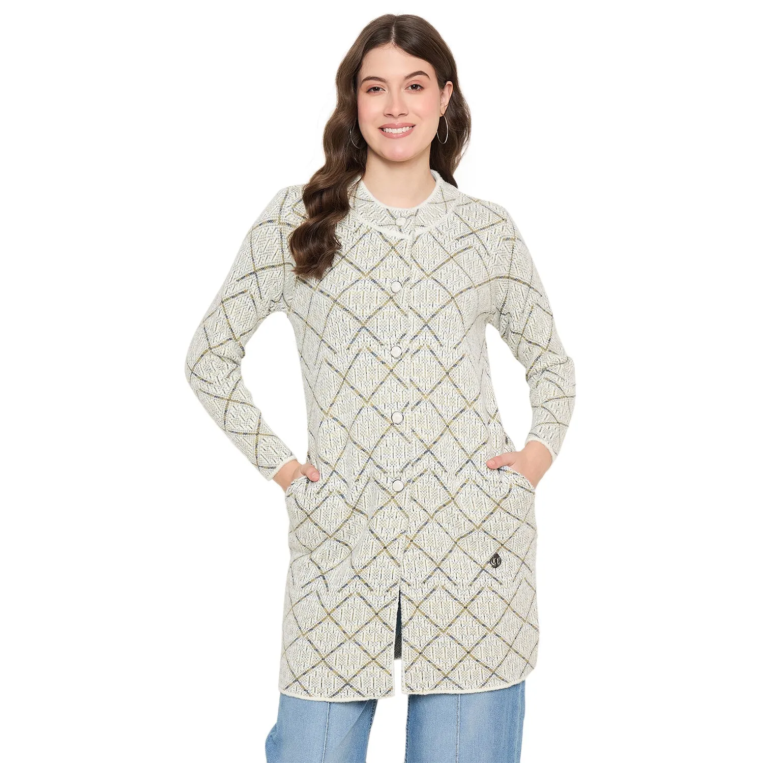 Duke Stardust Women Full Sleeve Long Coat Type Sweater (SDS1317)