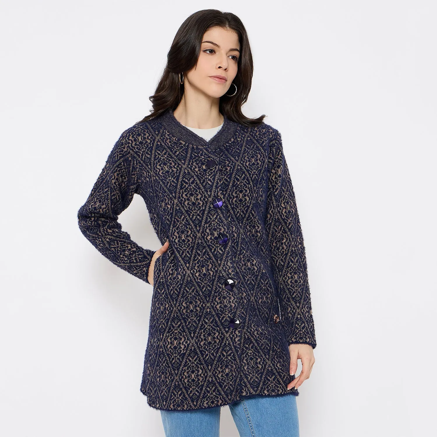 Duke Stardust Women Full Sleeve Long Sweater (SDS1217)