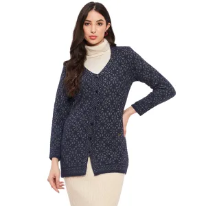 Duke Stardust Women Full Sleeve Self Design Cardigan (SDS954)