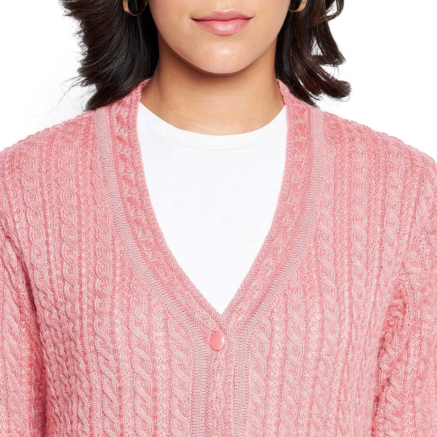 Duke Stardust Women Full sleeve V Neck Cardigan (SDS9727)