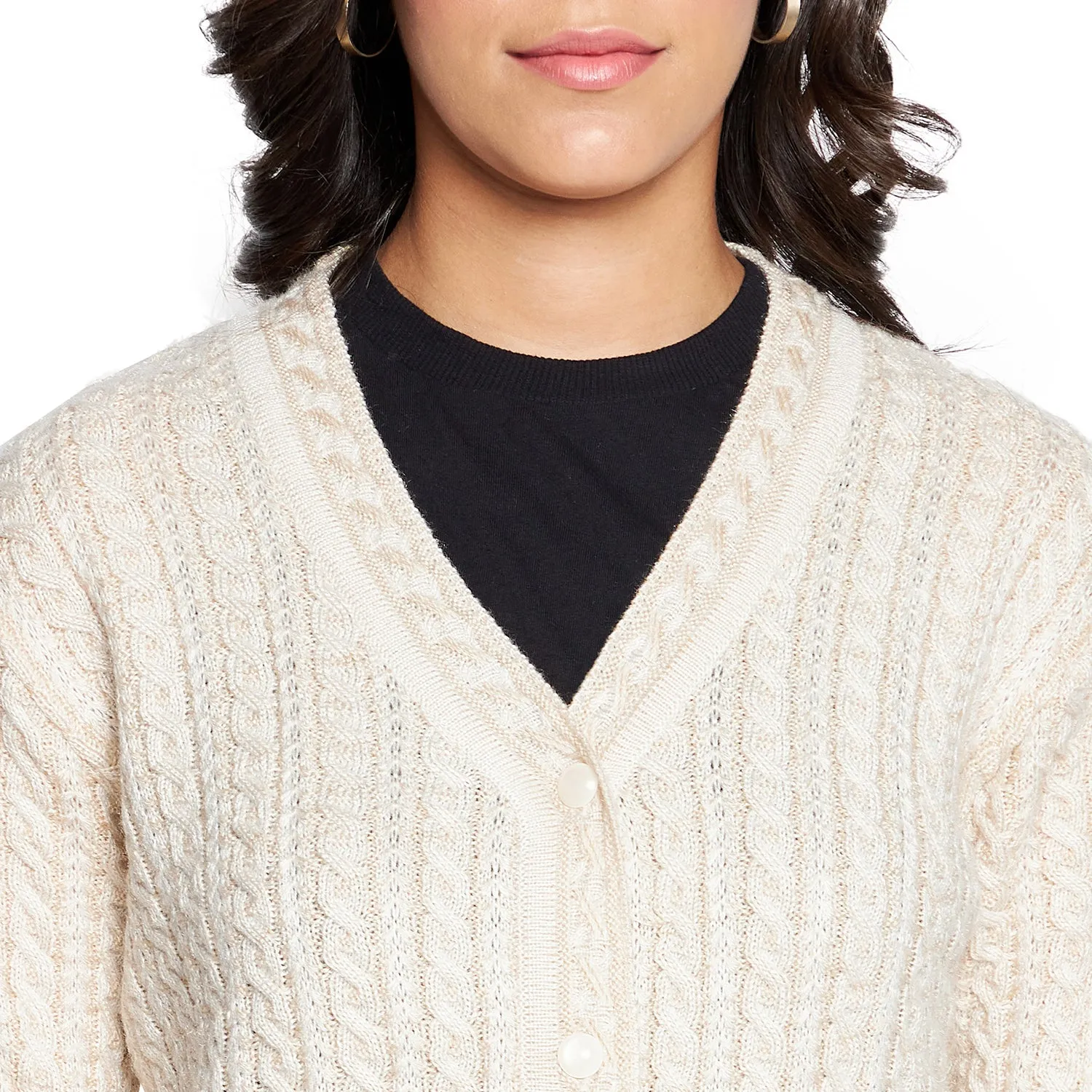 Duke Stardust Women Full sleeve V Neck Cardigan (SDS9727)