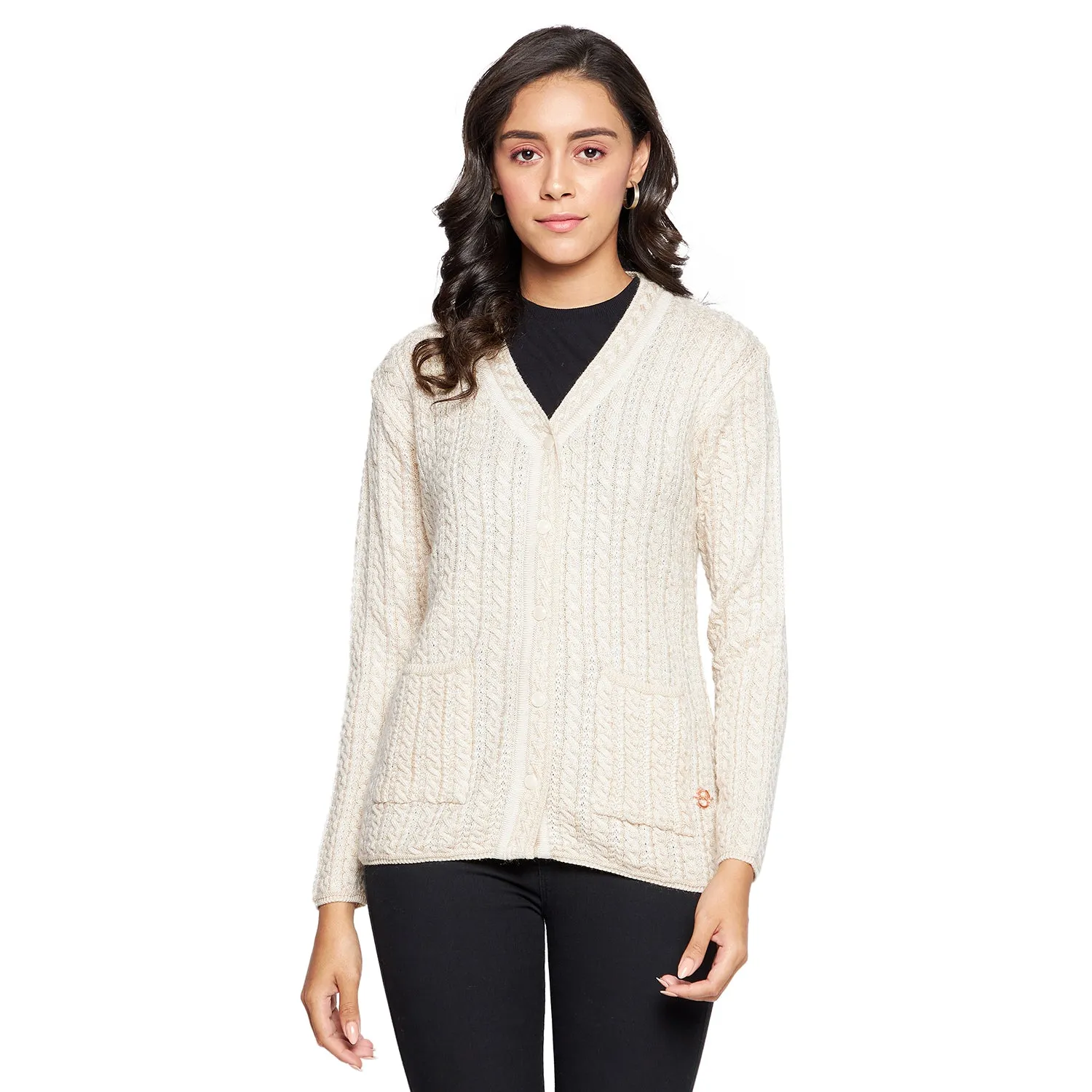 Duke Stardust Women Full sleeve V Neck Cardigan (SDS9727)