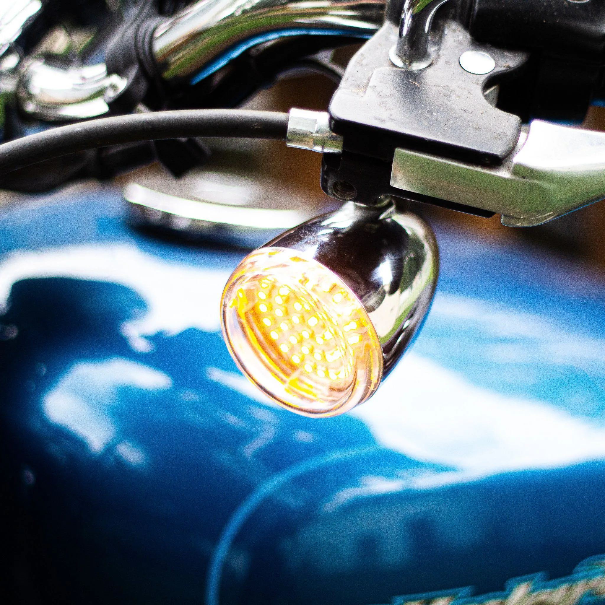 Eagle Lights Midnight Edition 2" Front LED Turn Signals for Harley Davidson Motorcycles