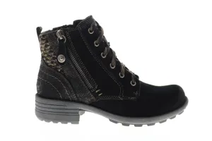 Earth Origins Porter Suede Womens Black Suede Zipper Ankle & Booties Boots