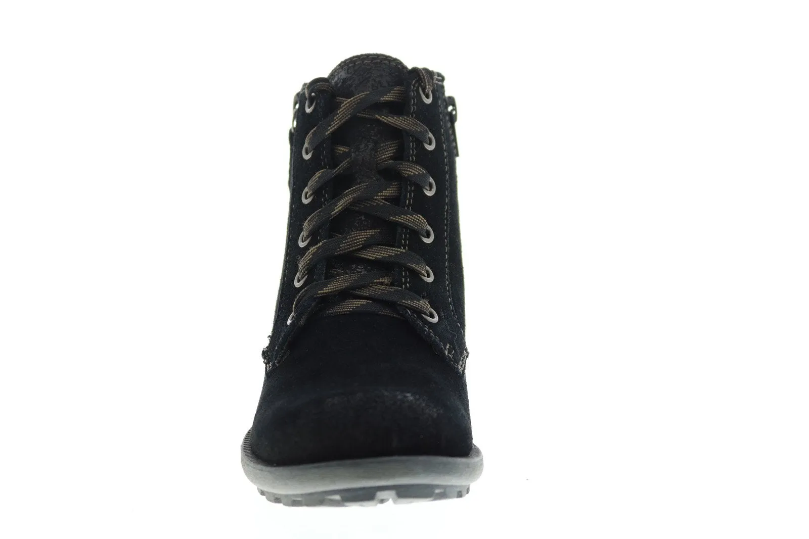 Earth Origins Porter Suede Womens Black Suede Zipper Ankle & Booties Boots