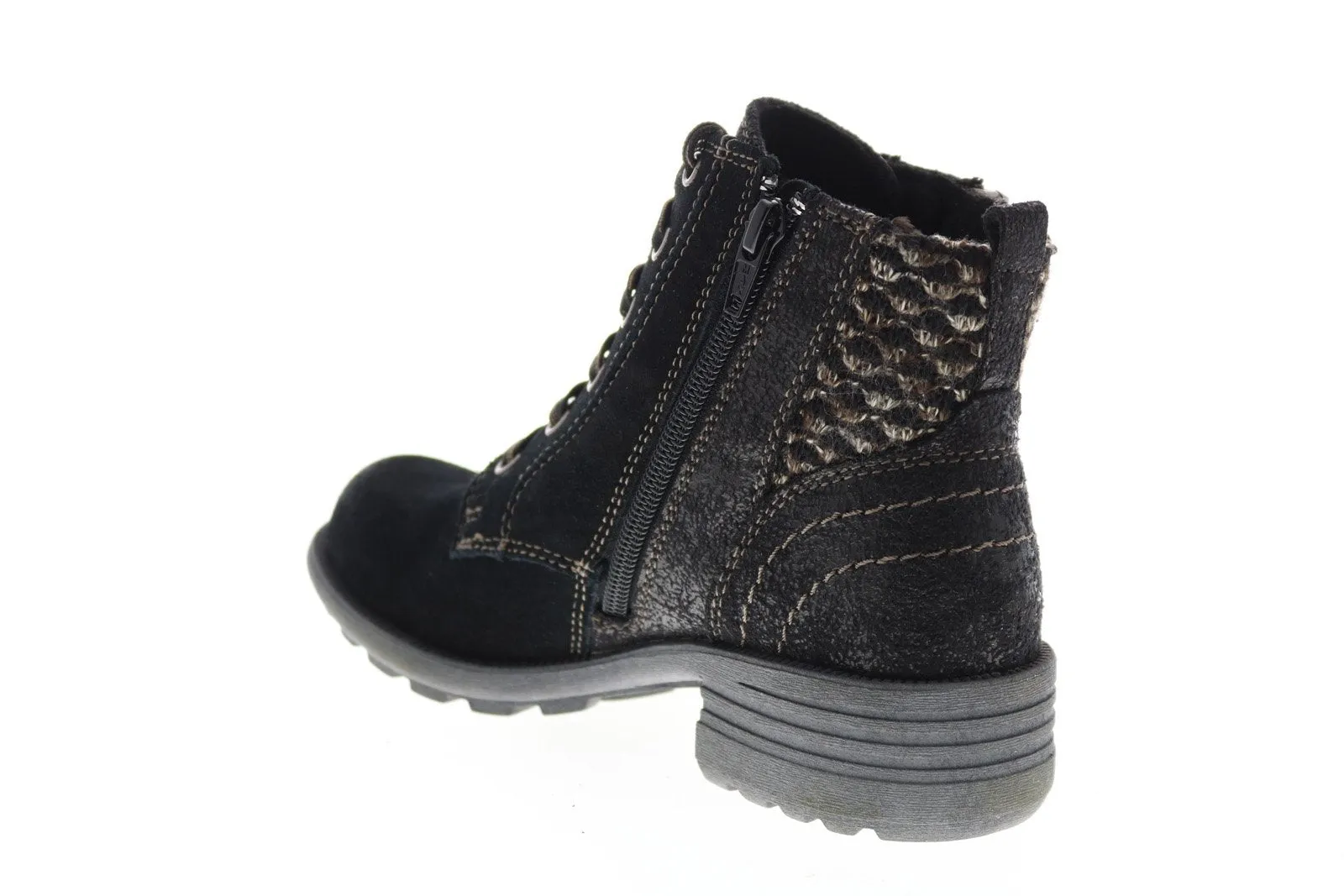 Earth Origins Porter Suede Womens Black Suede Zipper Ankle & Booties Boots